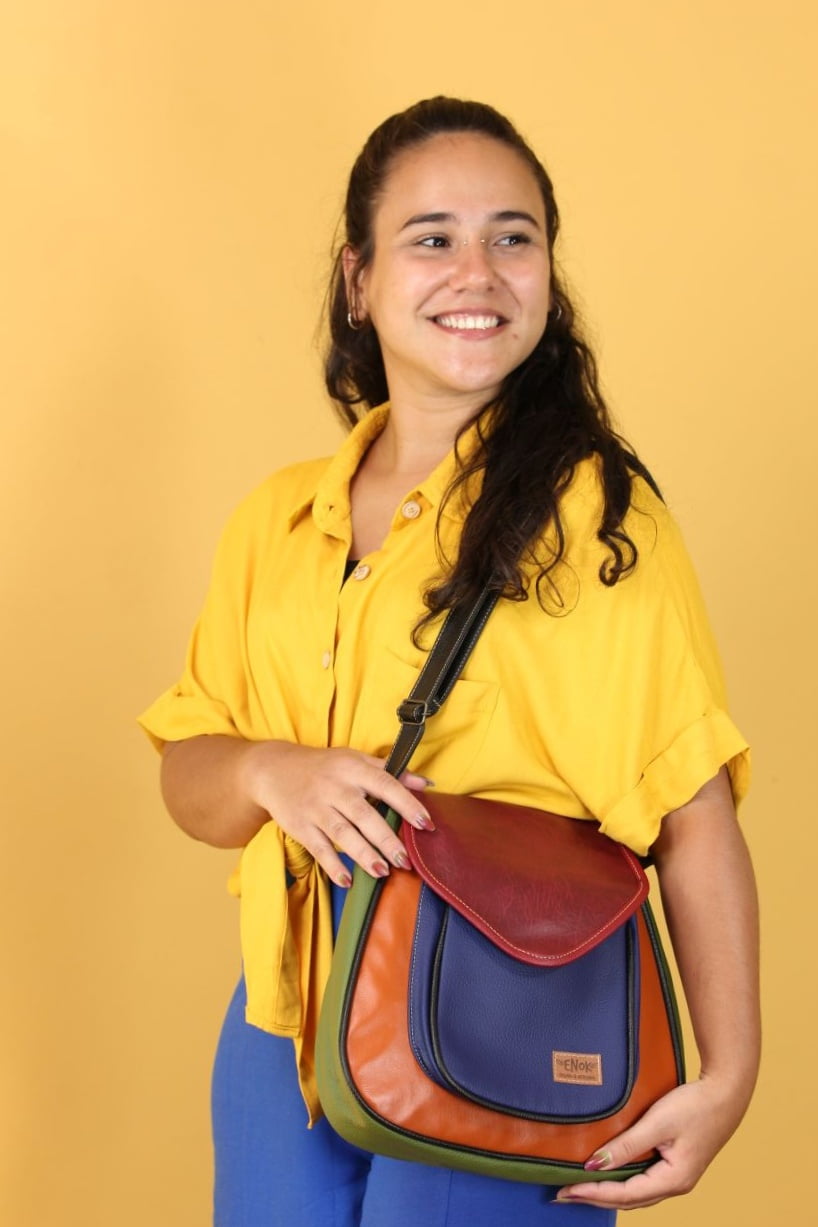 BOLSA VEGANA - SAPOTI - HOT COLOR