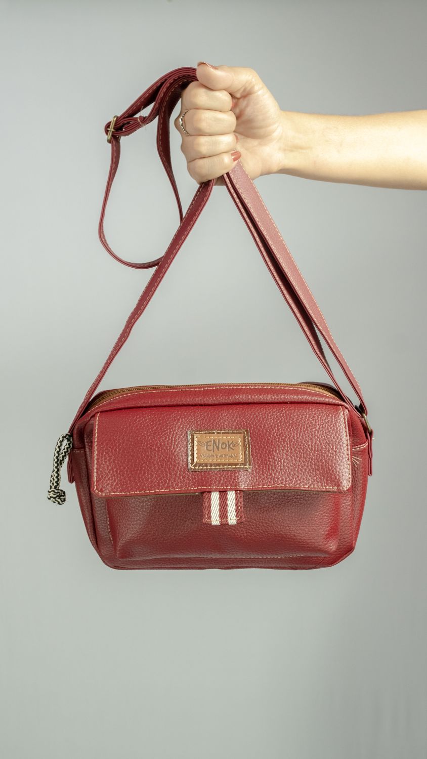 BOLSA VEGANA - BERENICE - CARMIM