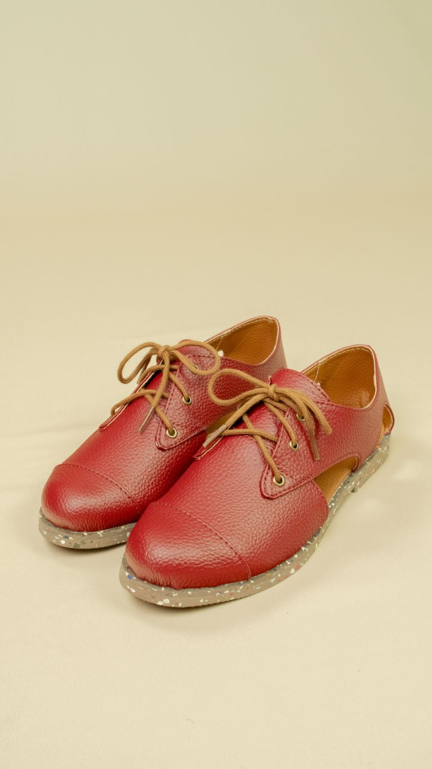 SAPATO VEGANO - OXFORD BRIDA - VERMELHO CARMIM