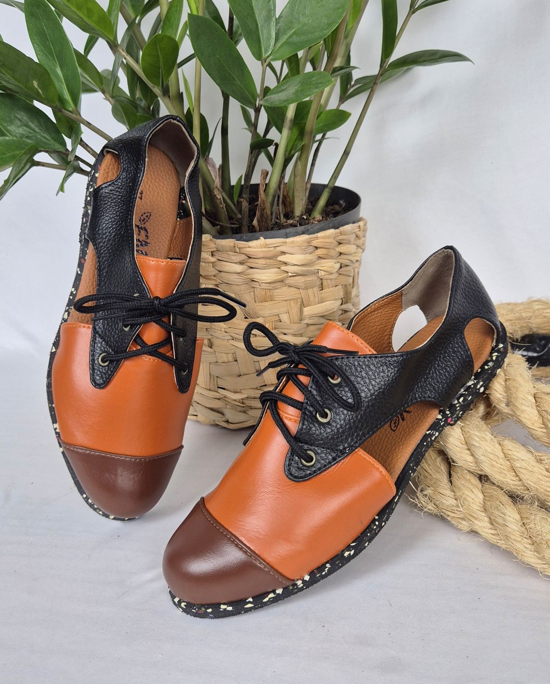 SAPATO VEGANO - OXFORD BRIDA - CENOURA