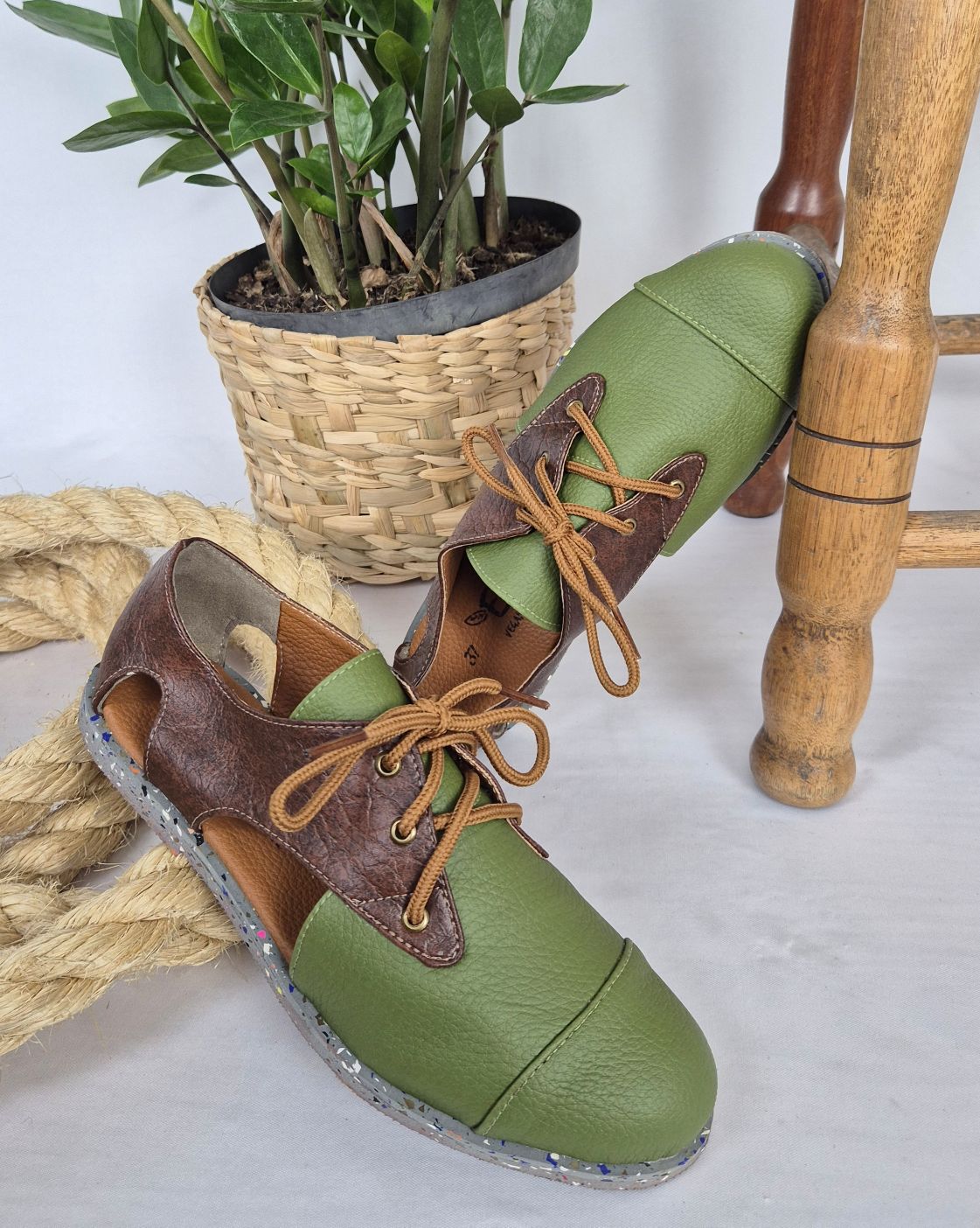 SAPATO VEGANO - OXFORD BRIDA - VERDE ESMERALDA