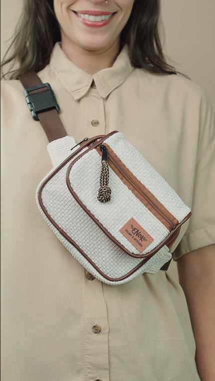 POCHETE VEGANA - JANIS - LINHO CRU