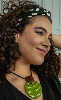 FAIXA DE CABELO - PRETO E BRANCO POÁ