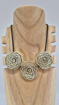 COLAR ALUMÍNIO - ROSAS - DOURADO