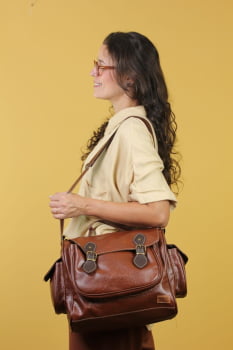 BOLSA VEGANA - GIRASSOL - MARROM