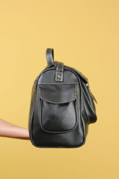 BOLSA VEGANA - GIRASSOL - PRETA 