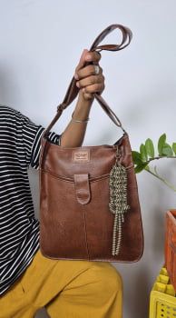 BOLSA VEGANA - PITANGA - MARROM