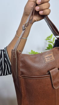 BOLSA VEGANA - PITANGA - MARROM
