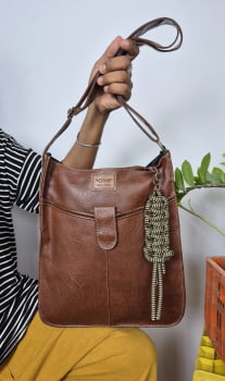 BOLSA VEGANA - PITANGA - MARROM