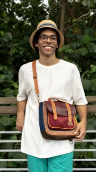 BOLSA/MOCHILA VEGANA - AMORA -TAMARINDO