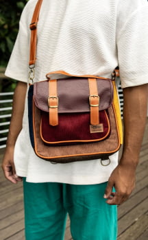BOLSA/MOCHILA VEGANA - AMORA -TAMARINDO