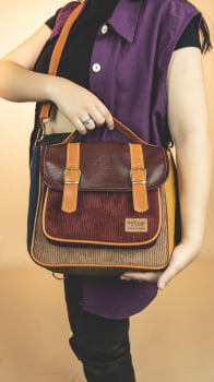 BOLSA/MOCHILA VEGANA - AMORA -TAMARINDO