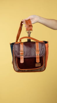 BOLSA/MOCHILA VEGANA - AMORA -TAMARINDO