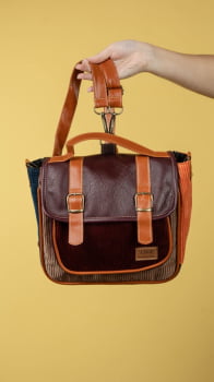 BOLSA/MOCHILA VEGANA - AMORA -TAMARINDO