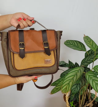 BOLSA/MOCHILA VEGANA - AMORA - CUPUAÇU