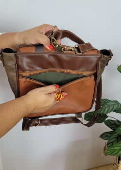 BOLSA/MOCHILA VEGANA - AMORA - CUPUAÇU