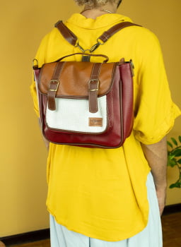 BOLSA VEGANA - AMORA - RED VELVET