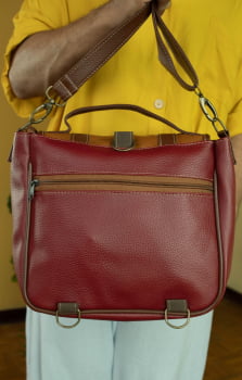 BOLSA VEGANA - AMORA - RED VELVET