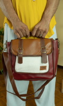 BOLSA VEGANA - AMORA - RED VELVET