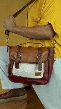 BOLSA VEGANA - AMORA - RED VELVET