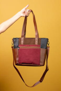 BOLSA VEGANA - OLINDA - FLOR DE ANIS