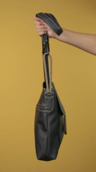 BOLSA VEGANA - TULIPA - PRETA