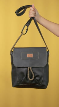 BOLSA VEGANA - TULIPA - PRETA