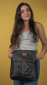 BOLSA VEGANA - TULIPA - PRETA