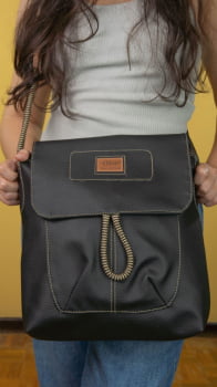 BOLSA VEGANA - TULIPA - PRETA