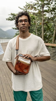 BOLSA/MOCHILA VEGANA - FUNKY - AGRIDOCE