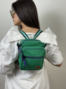 BOLSA/MOCHILA VEGANA - FUNKY - MENTA