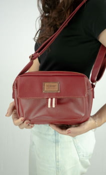 BOLSA VEGANA - BERENICE - CARMIM