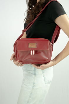 BOLSA VEGANA - BERENICE - CARMIM