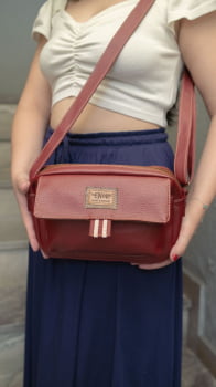 BOLSA VEGANA - BERENICE - CARMIM