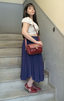 BOLSA VEGANA - BERENICE - CARMIM