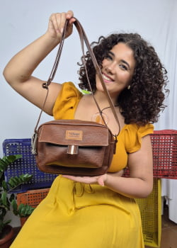 BOLSA VEGANA - BERENICE - MARROM 