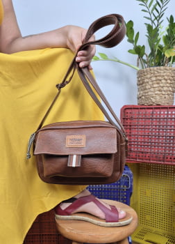 BOLSA VEGANA - BERENICE - MARROM 
