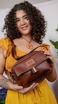 BOLSA VEGANA - BERENICE - MARROM 