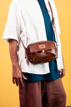 BOLSA VEGANA - BERENICE - MARROM 