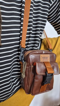 BOLSA VEGANA - ELZA - MARROM CEVADA