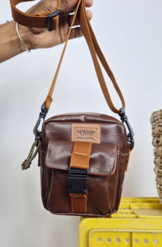 BOLSA VEGANA - ELZA - MARROM CEVADA