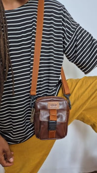 BOLSA VEGANA - ELZA - MARROM CEVADA