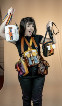 BOLSA VEGANA - ELZA - MARROM CEVADA