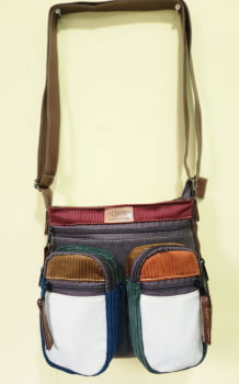 BOLSA VEGANA - IVONE -FOLHAS DE OUTONO