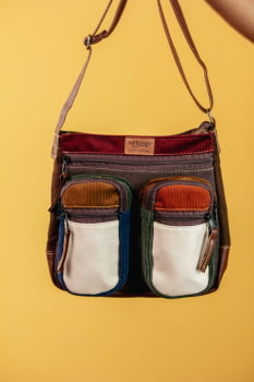 BOLSA VEGANA - IVONE -FOLHAS DE OUTONO