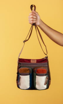 BOLSA VEGANA - IVONE -FOLHAS DE OUTONO