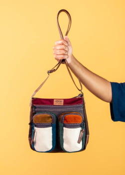 BOLSA VEGANA - IVONE -FOLHAS DE OUTONO