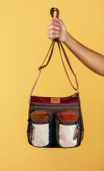 BOLSA VEGANA - IVONE -FOLHAS DE OUTONO