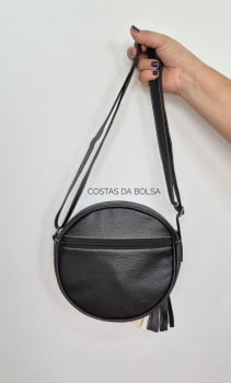 BOLSA VEGANA - KIWI - PRETA E BRANCA