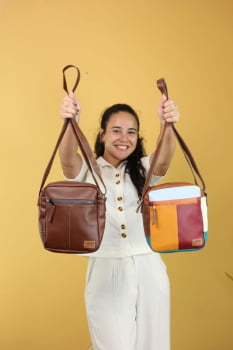 BOLSA VEGANA - MARTE - CASTANHO